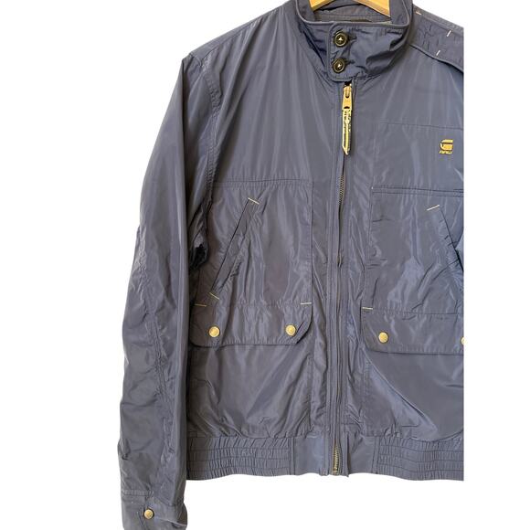 G-Star Raw Correctline Rank Jacket Lightweight Military Style Streetwear Blue  L - Picture 2 of 16